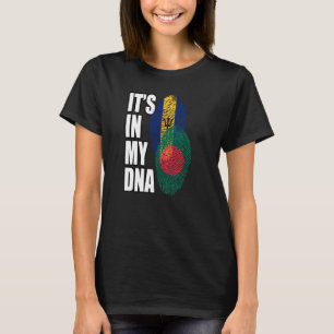 T-shirt Patrimoine Du Drapeau ADN Mélangé De La Barbade Et