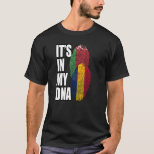 T-shirt Patrimoine Du Drapeau ADN Mélangé Tchadien Et Biél