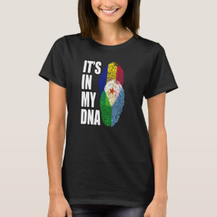 T-shirt Patrimoine du drapeau ADN mixte andorran et djibou