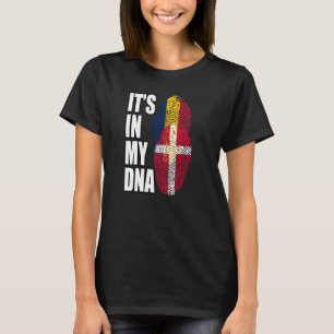 T-shirt Patrimoine Du Drapeau ADN Tchadien Et Danois