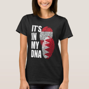T-shirt Patrimoine Du Drapeau D'ADN Mélangé De Bahreïn Et 