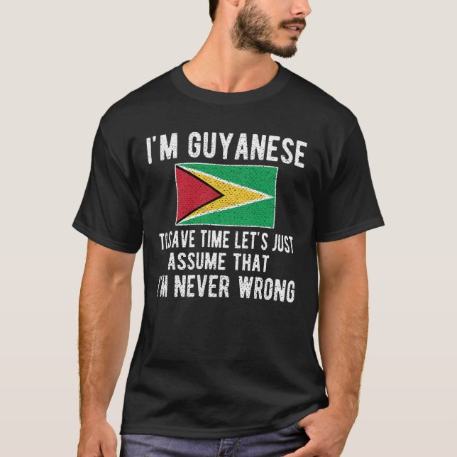 T-shirt Patrimoine guyanais Guyanais racine Drapeau guyana (Devant)