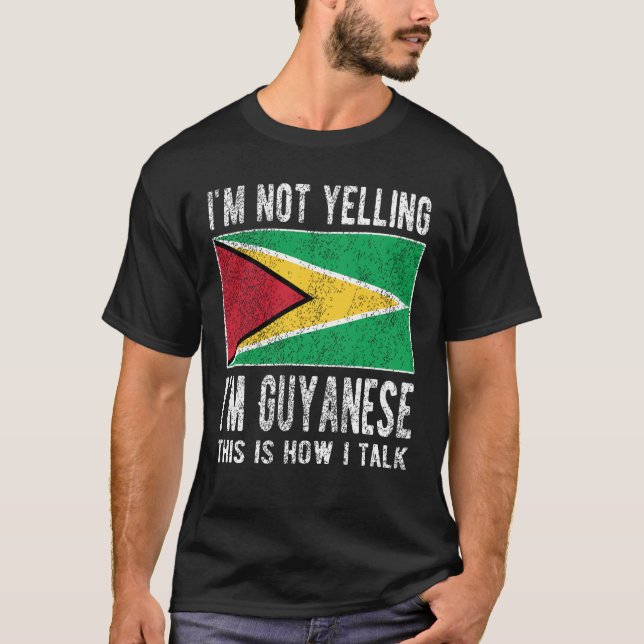 T-shirt Patrimoine guyanais Guyanais racine Drapeau guyana (Devant)