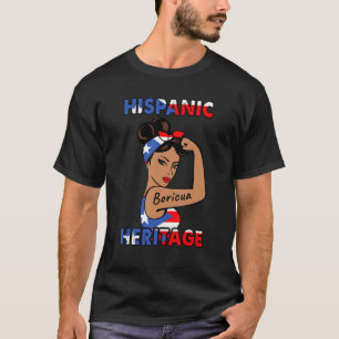 T-shirt Patrimoine hispanique Drapeau des femmes Boricua P