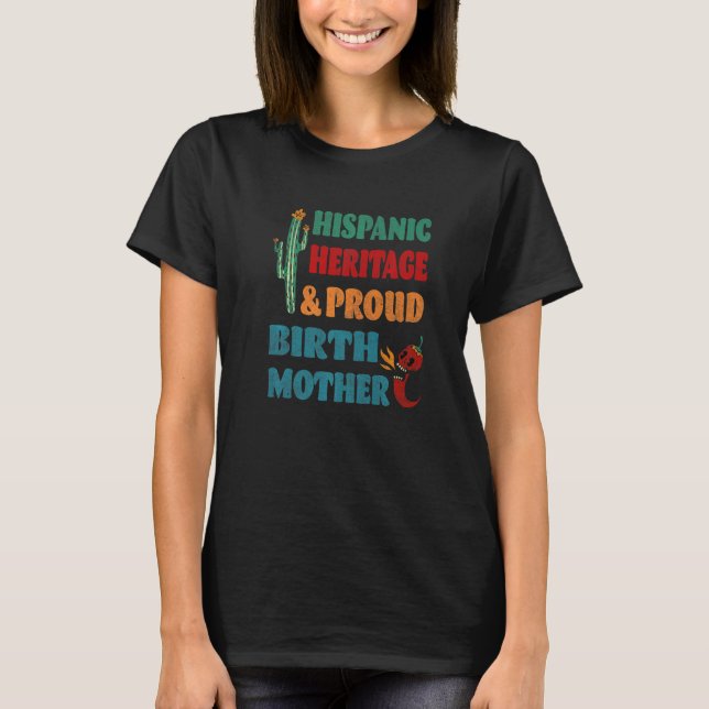 T-shirt Patrimoine hispanique et mère fière de naissance (Devant)