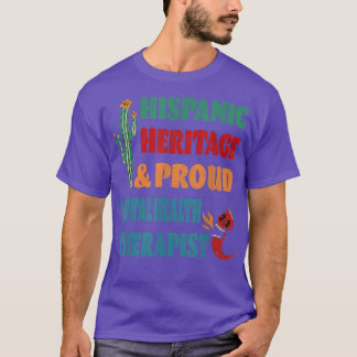T-shirt Patrimoine hispanique et thérapeute fière en santé