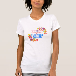 T-shirt Patrimoine Hispanique National Anniversaire Flora