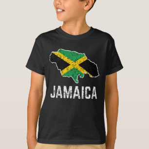 T-shirt Patrimoine jamaïcain Jamaïque Racines drapeau jama
