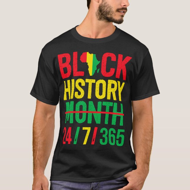 T-shirt Patrimoine noir Mois de l'histoire des Noirs 24 7  (Devant)