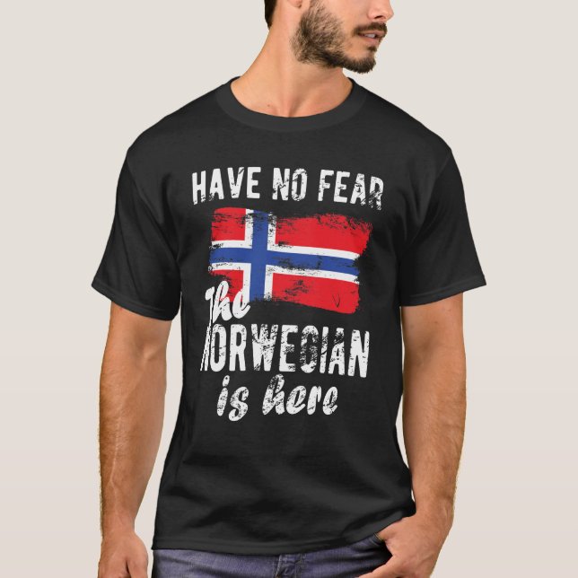 T-shirt Patrimoine norvégien Norvège Racines drapeau norvé (Devant)