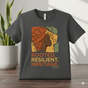 T-shirt Patrimoine Résilient Enraciné Mois de l'Histoire d