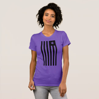 T-SHIRT PATRIOT DRAPEAU NOIR ET ÉTOILE BLANC ET STRIPES