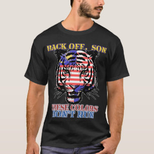 T-SHIRT PATRIOT DRAPEAU ROUGE BLANC ET BLEU COULEURS NE FO