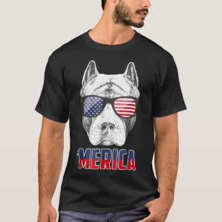 T-shirt Patriot Pit Bull Merica Femmes Hommes