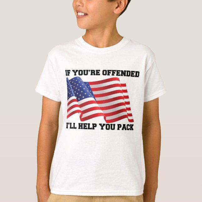 T-shirt patriote américain (Devant)