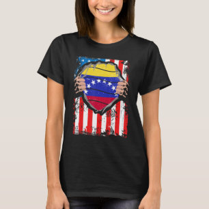 T-shirt Patriote vénézuélien d'Amérique, drapeau vénézuéli
