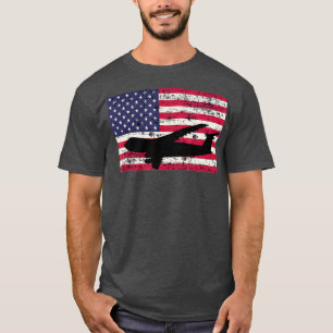 T-shirt Patriotic C5 Galaxy jet American flag