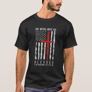 T-shirt Patriotic Christian Blessed One Nation Under God