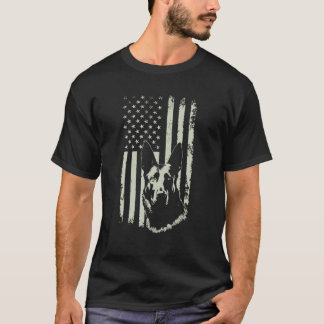 T-shirt Patriotic German Shepherd Dog American Flag 4th Of