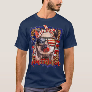 T-shirt Patriotic Pig Usa Flag 4th of July Sunflower Leopa