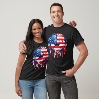 T-shirt Patriotic Soccer Ball July Fourth Drip