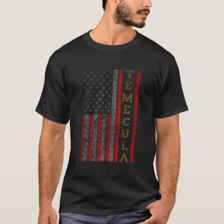 T-shirt Patriotic Temecula Usa Us Flag