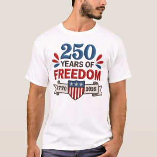 T-Shirt Patriotique 250 Ans de Liberté 1776–2026