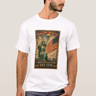 T-shirt Patriotique 250 Ans USA 4 Juillet Statue de la Lib
