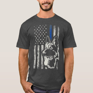 T-shirt Patriotique Allemand Berger K9 Unité Mince Ligne B
