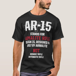 T-shirt Patriotique Ar15 V5 M 0019 Ar 15 Stands Pour L'Arm
