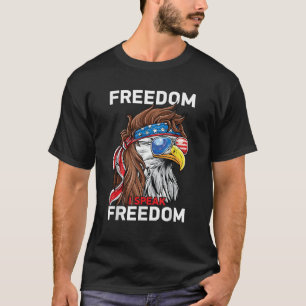 T-shirt Patriotique Bald Eagle Freedom États-Unis Drapeau 