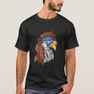 T-shirt Patriotique Bald Eagle Mullet États-Unis Drapeau a
