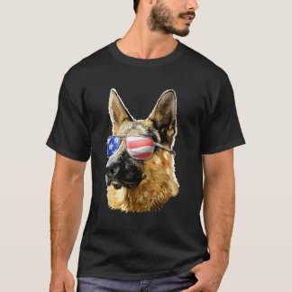 T-shirt Patriotique berger Ger Drapeau Américain berger Ge