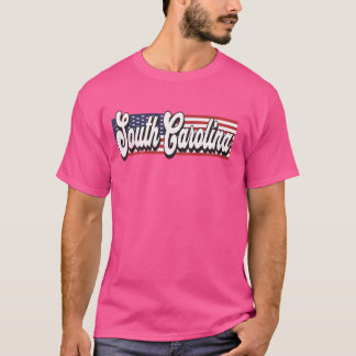 T-shirt Patriotique Caroline du Sud USA Drapeau Accueil Et