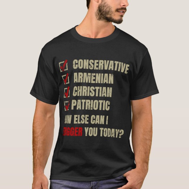 T-shirt Patriotique chrétien arménien conservateur (Devant)