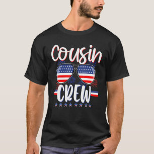 T-shirt Patriotique Cousin Crew 4 juillet Drapeau américai