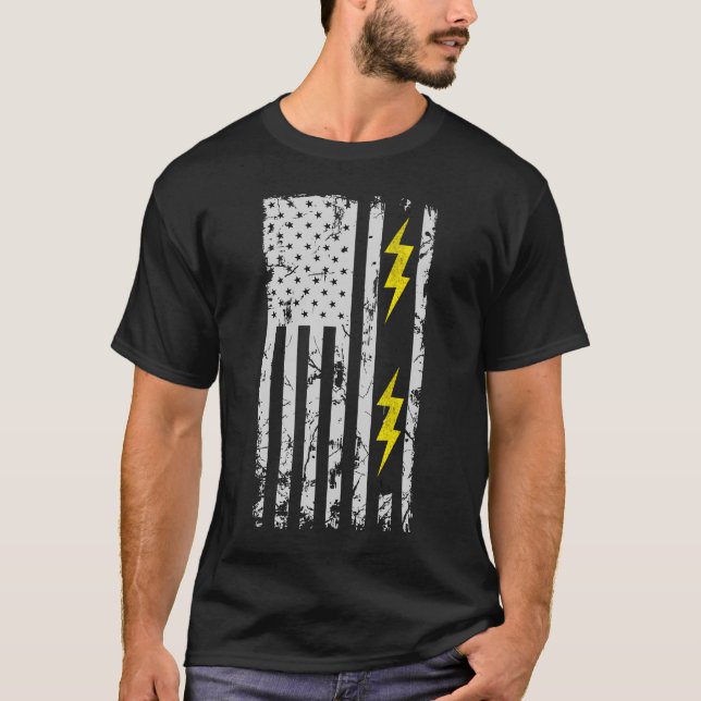 T-shirt patriotique de drapeau américain des (Devant)