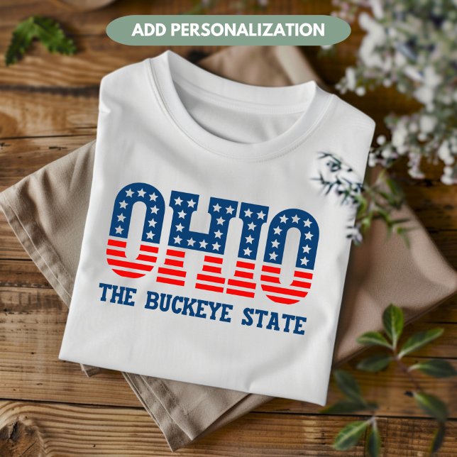 T-shirt Patriotique de l'Ohio Le Buckeye State Custom T-Sh (Créateur téléchargé)