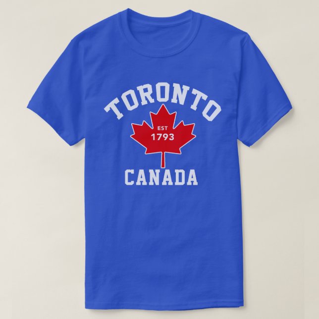 T-shirt patriotique de Toronto Canada Est.1793 (Design devant)