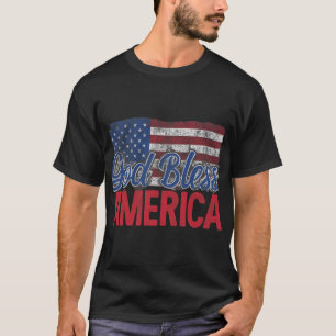 T-shirt patriotique "Dieu bénisse l'Amérique"  