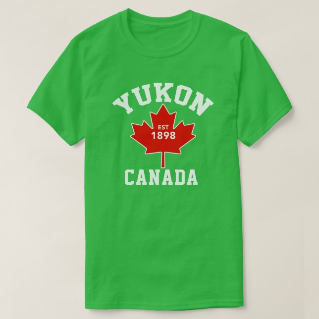 T-shirt patriotique du Yukon Canada Est.1898 (Design devant)