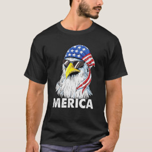 T-shirt Patriotique Eagle Mullet 4 juillet États-Unis Fl