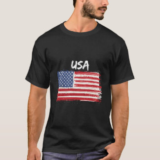 T-shirt Patriotique États-Unis avec le drapeau américain d