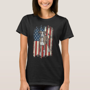 T-shirt Patriotique Greyhound Drapeau Américain Chien Homm