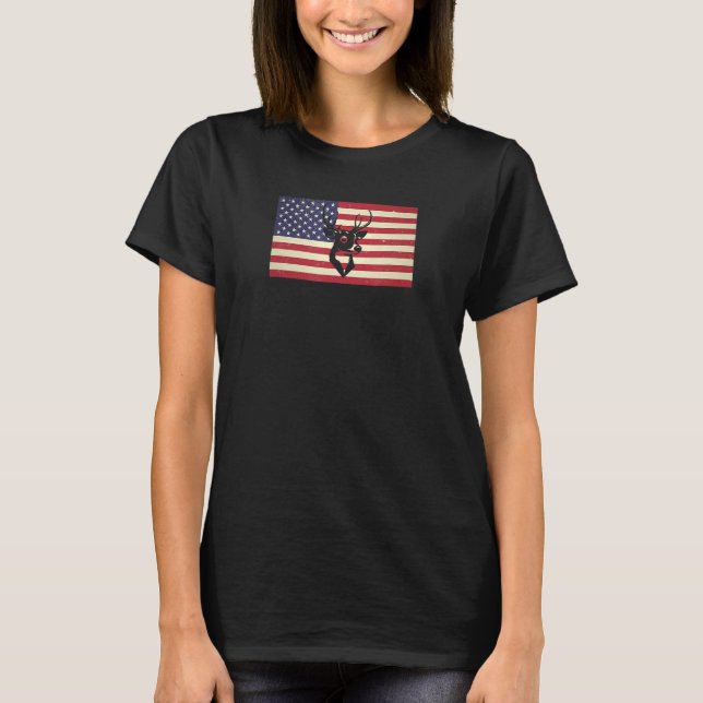 T-shirt Patriotique Grunge déçu Drapeau Américain (Devant)