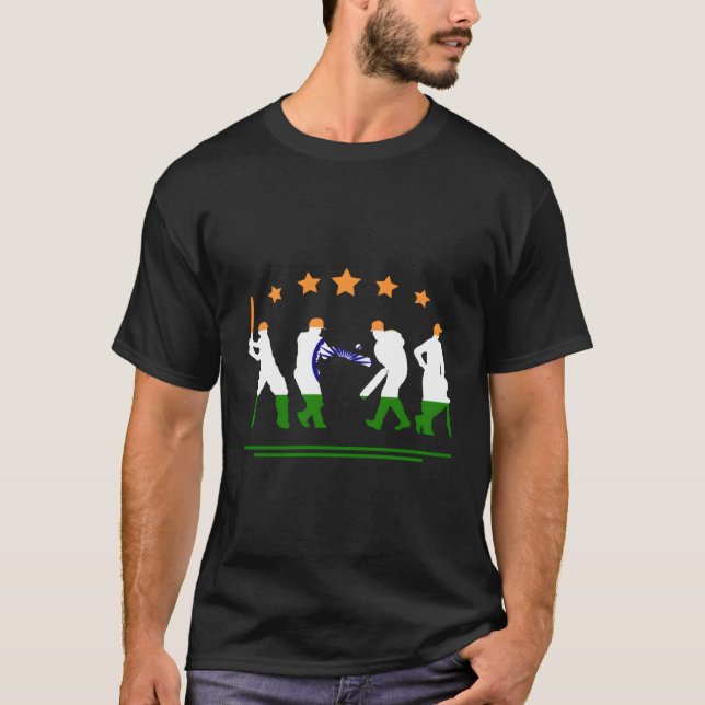 T-shirt Patriotique indien de cricket Elephant cricket ind (Devant)