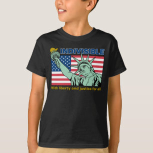 T-shirt Patriotique-indivisible-Liberté et Justice pour to