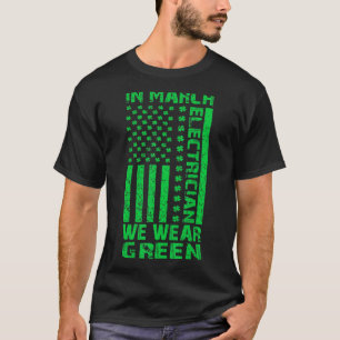 T-shirt Patriotique Irlandais Américain Drapeau Electricie