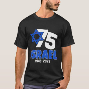 T-shirt Patriotique Israel Pride 75E Anniversaire Israélie