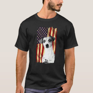 T-shirt Patriotique Jack Russell Terrier Usa Drapeau Juill